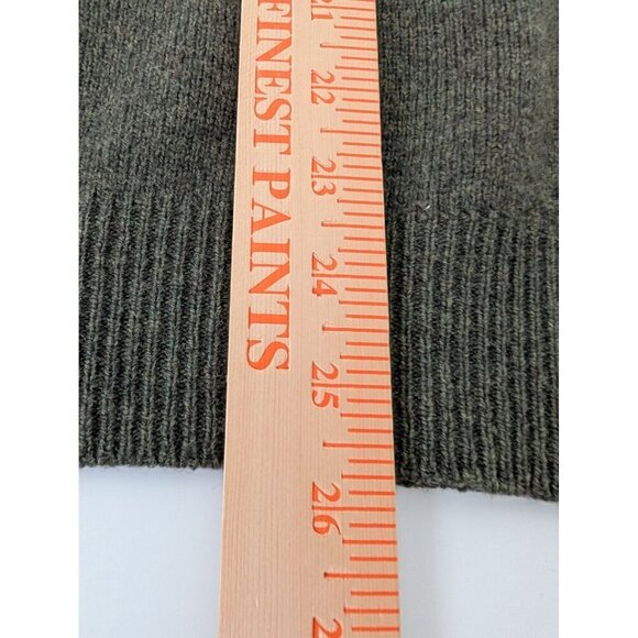 Beretta Lambswool 1/4 Zip Sweater Mens Size XL Dark Green Elbow Patches Pullover - Picture 16 of 16